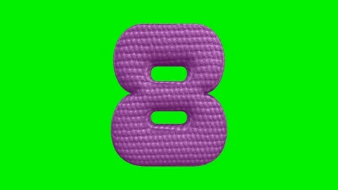 3D video animation of number  with puff texture Stock Footage 317377586