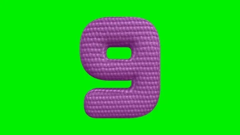 3D video animation of number  with puff texture Stock Footage 317377595