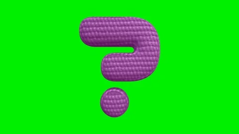 3D video animation of symbol question mark with puff texture Stock Footage 317377264