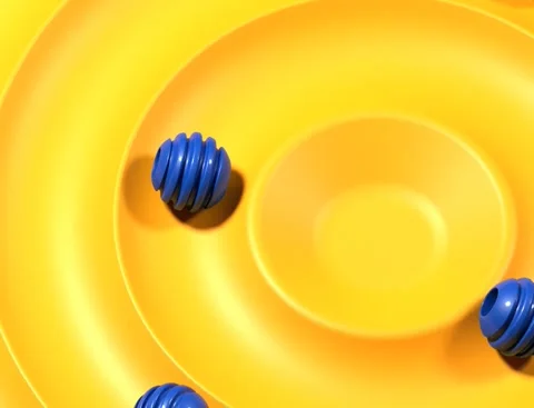 3d video of blue spheres rotating in a loopable pattern, loop, mexico Stock Footage 220022854