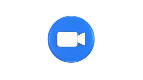 3d Video call button icon animation Stock Footage 312117810