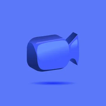 3d video design vector isolated Stock Illustration