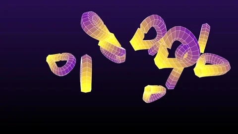 3D video featuring interlinked chain-like structures Stock Footage 337970517