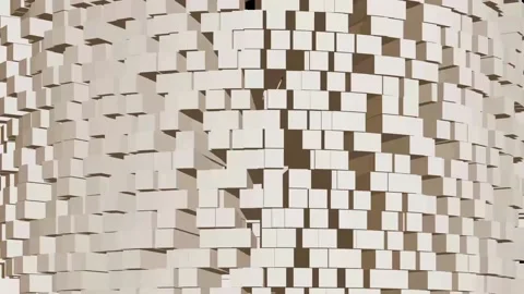 3D Video Mapping. Animated cubes on a cy... | Stock Video | Pond5