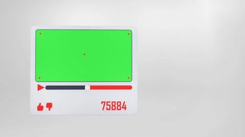 3d video showing green screen video player screen. Stock Footage 237865007