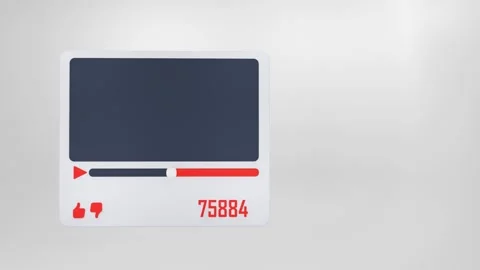 3d video showing screen video player screen. On the player screen. Stock Footage 237865013