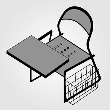 3d view of a drafting table used by designers or architects  库存插图