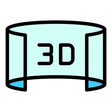 3d view icon vector flat Stock Illustration