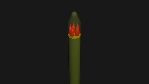 3D view of multiple nuclear warheads in a missile Stock Footage 337137101