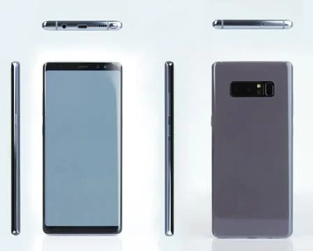 3d views of modern smartphone Stock Photos