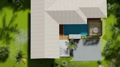 3D villa model. Vidéo 258929346