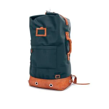 3d vintage backpack on white background Stock Illustration