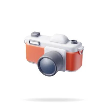 3d Vintage Camera Isolated on White Stock Illustration