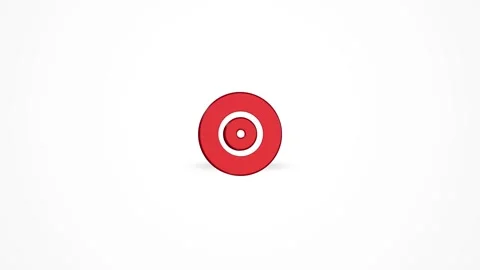 3D Vinyl Record LP Icon Animated Loop on White Background 4K Stock Footage 347650824