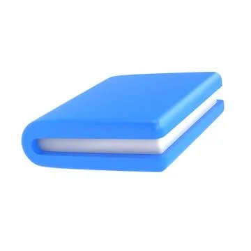 3d violet cute empty notepad book stationery for school isolated background with 스톡 일러스트