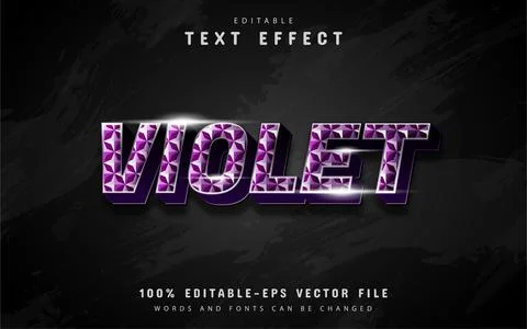3d violet text effect Stock Illustration