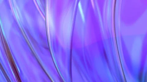 3D violet translucent abstract wave wallpaper background. Shiny curved orga.. Stockillustratie