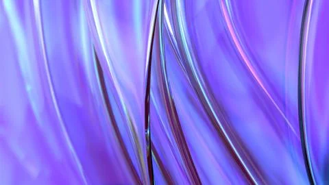 3D violet translucent abstract wave wallpaper background. Shiny curved orga.. イラスト素材