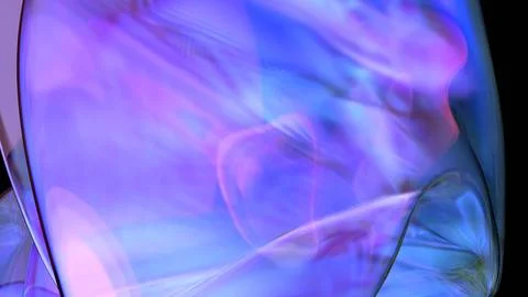 3D violet translucent abstract wave wallpaper background. Shiny curved orga.. Stock-Illustration