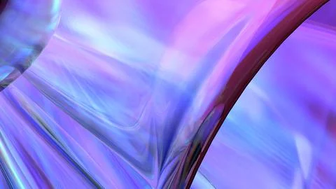 3D violet translucent abstract wave wallpaper background. Shiny curved orga.. Illustrazione stock