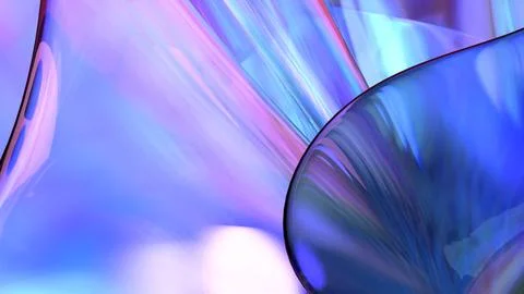 3D violet translucent abstract wave wallpaper background. Shiny curved orga.. イラスト素材
