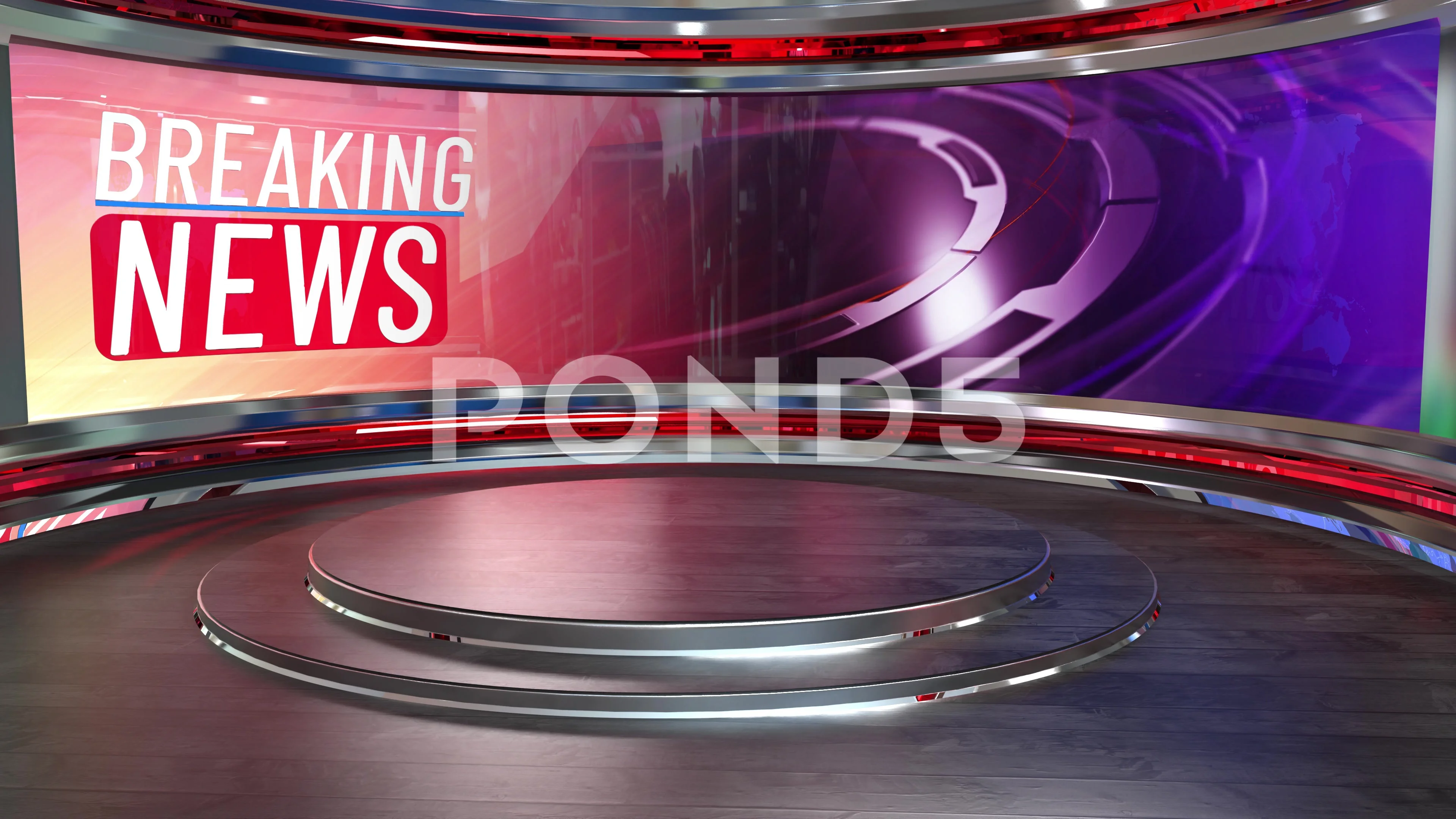 3d Virtual News Studio Background Loop Stock Video Pond5