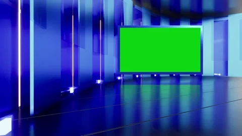 3D Virtual News Studio Background. 3d re… | Stock Video | Pond5