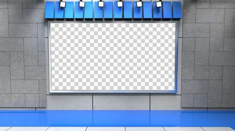 3D Virtual News Studio Background, 3d illustration Illustration