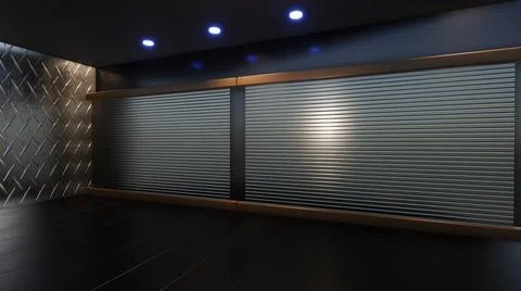 3D Virtual News Studio Background, 3d illustration Stock Illustration