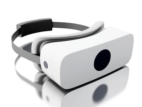 3d virtual reality glasses against white background. 스톡 일러스트