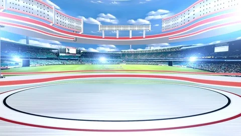 3d virtual sports studio background | Stock Video | Pond5