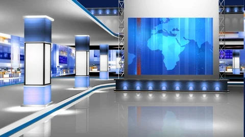 3D Virtual Studio Astrology Set Background Video stock 119855567
