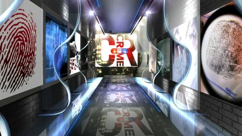 3D Virtual Studio Crime Set Background Video stock 119831113