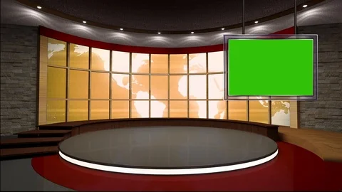 3D Virtual Studio Set Green Screen Backg... | Stock Video | Pond5