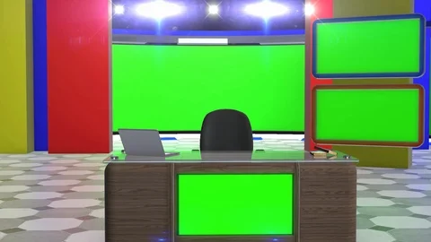 3D Virtual Studio Set Green Screen Backg... | Stock Video | Pond5
