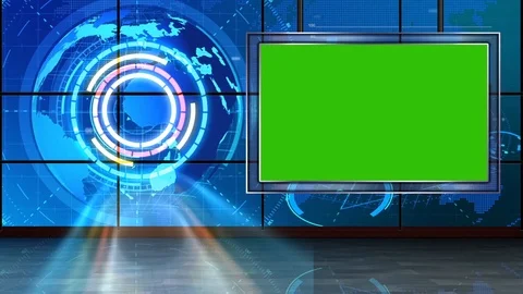 3D Virtual Studio Set Green Screen Backg... | Stock Video | Pond5