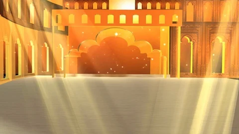 3D Virtual Studio Temple Set Background | Stock Video | Pond5
