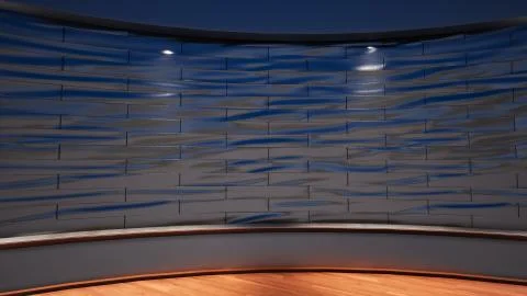 3d Virtual TV Studio_3D illustration Stock Illustration