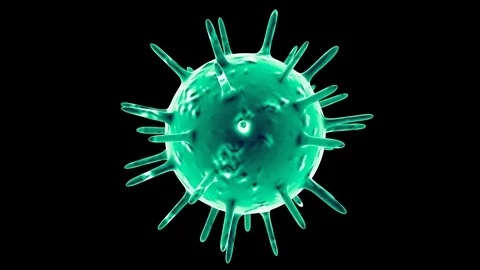 3d virus animation with alpha channel 스톡 동영상 126835882