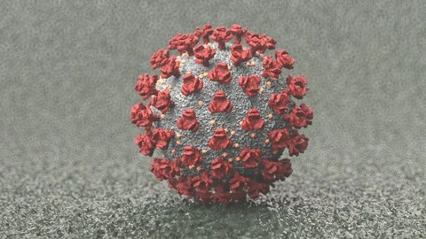 3D virus animation. Stock Footage 128706963