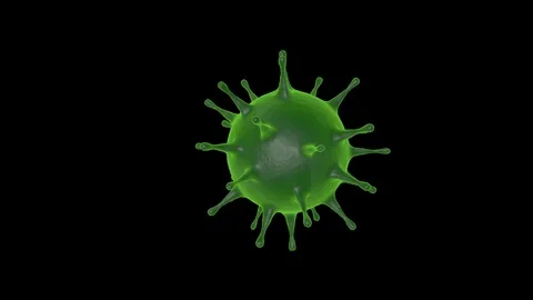 3d virus on a black background Stock Footage 126574272