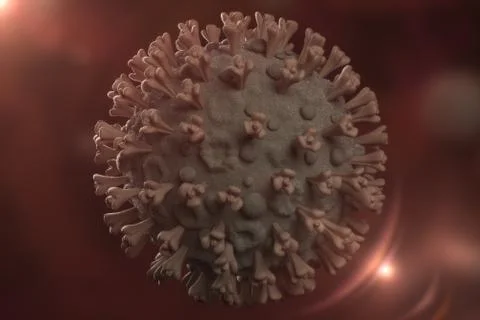 3D Virus Close Up Stock Illustration