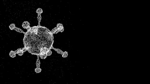 3D Virus model of Coronavirus outbreak Stock Footage 126450137