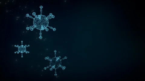3D Virus model of Coronavirus outbreak Stock Footage 126451756