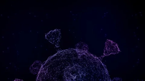 3D Virus model of Coronavirus outbreak Stock Footage 126454515