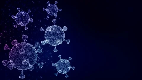 3D Virus model of Coronavirus outbreak Stock Footage 126457797