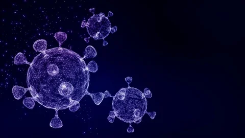 3D Virus model of Coronavirus outbreak Stock Footage 126459185