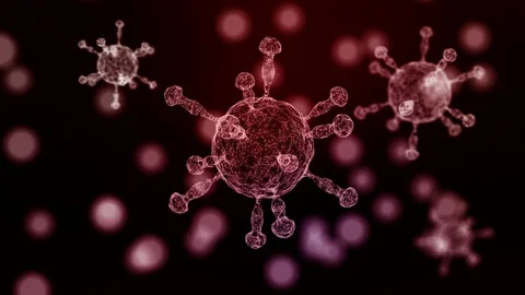 3D Virus model of Coronavirus outbreak Stock Footage 126462093