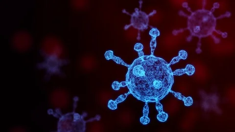 3D Virus model of Coronavirus outbreak Stock Footage 126465126