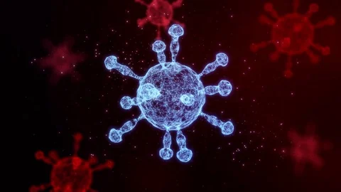 3D Virus model of Coronavirus outbreak Stock Footage 126467723